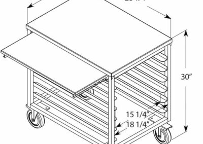 Slicer-Mixer-Scale Cart Illustration 1