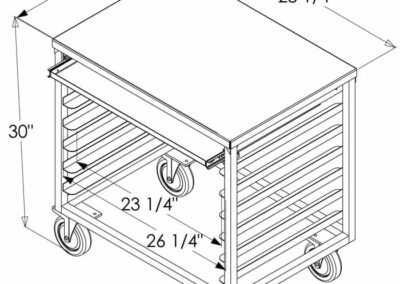 Slicer-Mixer-Scale Cart Illustration 2