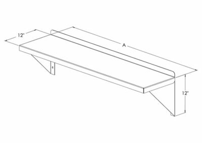 Stainless Steel Wall Mount Shelf illustration