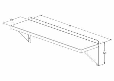 Stainless Steel Wall Mount Shelf illustration