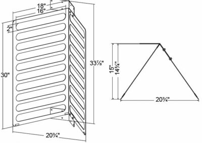 Table Top or Wall Mount Pizza Rack illustration