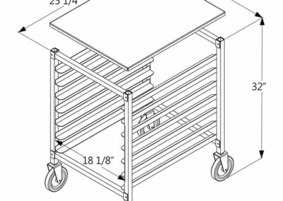 W-Series Half Size Pan Rack illustration