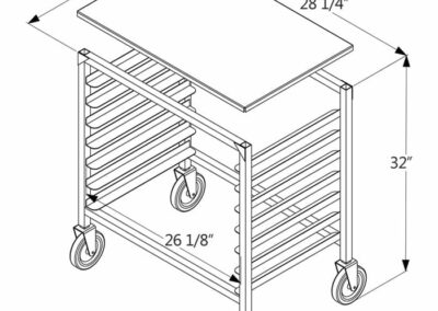 W-Series Half Size Pan Rack illustration